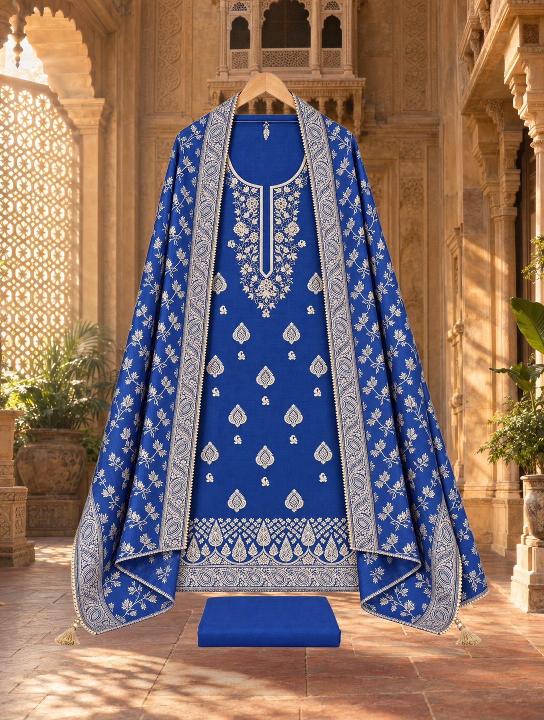 The Indigo Suit Set, Front